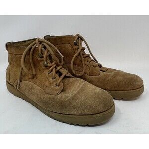 UGG Bethany Chukka Suede Boots Lace Up Sheepskin Lining Size 10